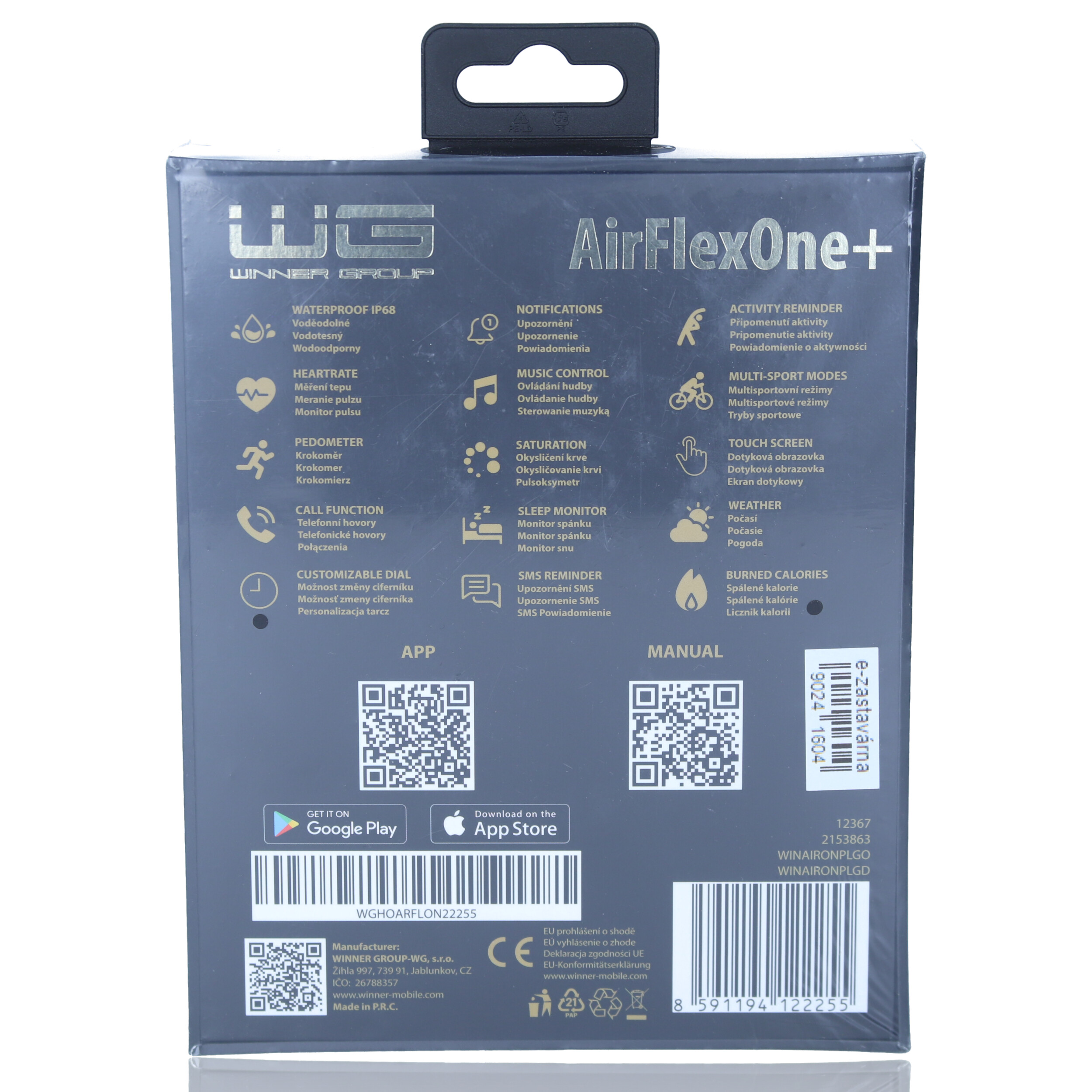 Chytré hodinky WG AirFlexOne+, dámské, zlatá